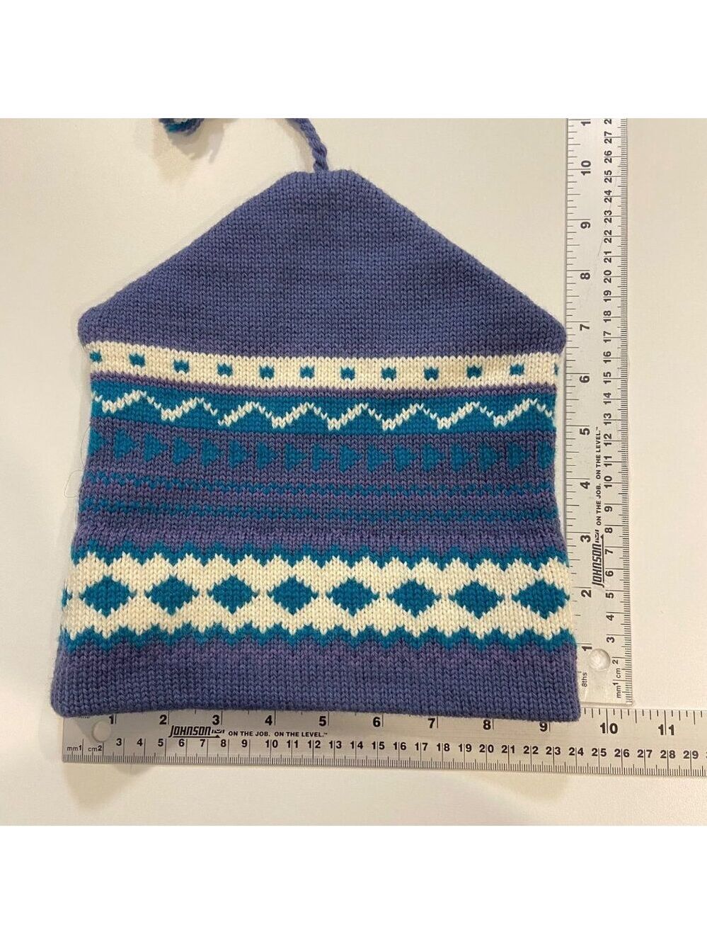 Orage 100%Wool Beanie Slouchy Tassel Fair Isle Knit Streetwear unisex Winter Hat - Picture 9 of 14